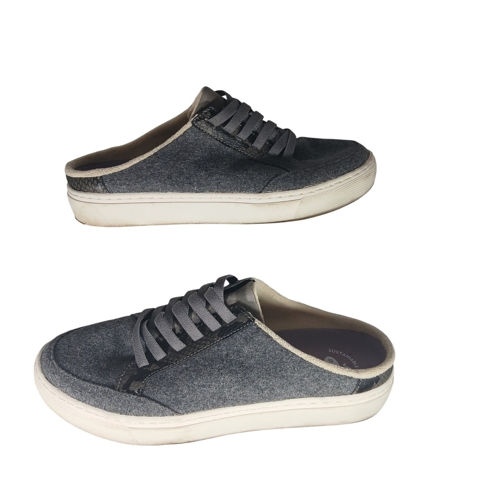 Dr. Scholls NBD Mule Sneakers 10M Grey Sustainable Comfort Slip On Casual Shoes